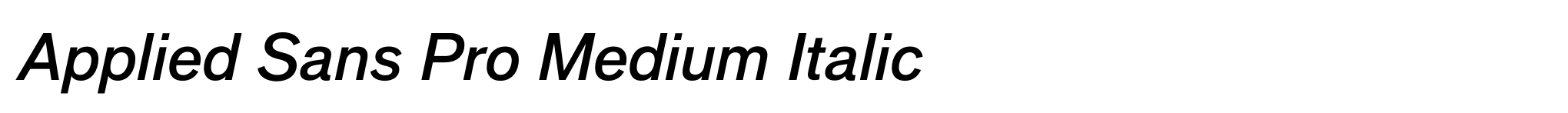 Applied Sans Pro Medium Italic image
